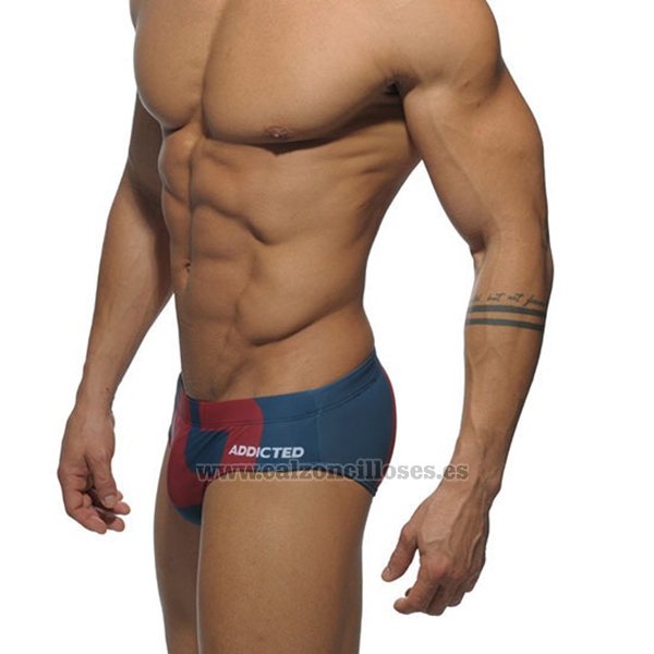 Slip Natacion Addicted Hombre Apagado Azul Rojo 